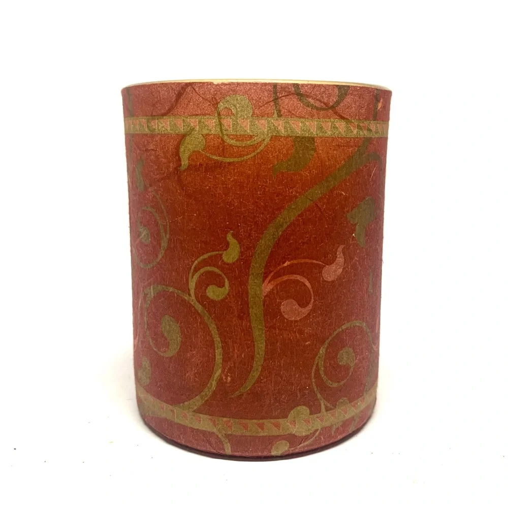 Love Amour Red Glass Cinnamon Scented Votive Candle Romantic Decor
